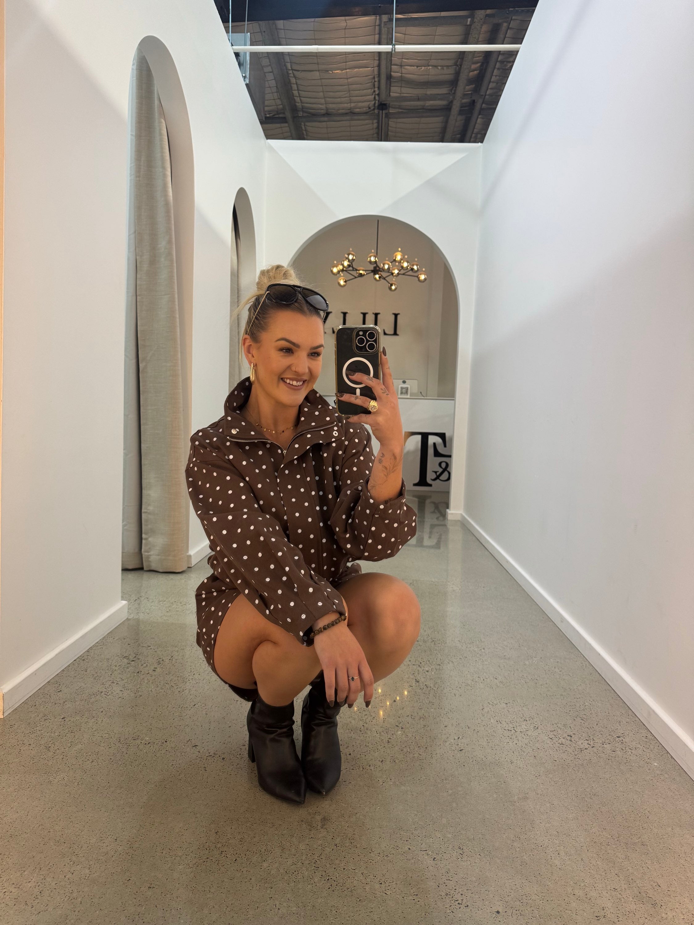 BY FRANKIE / CHOCOLATE SPOT SHORTS / 924-3