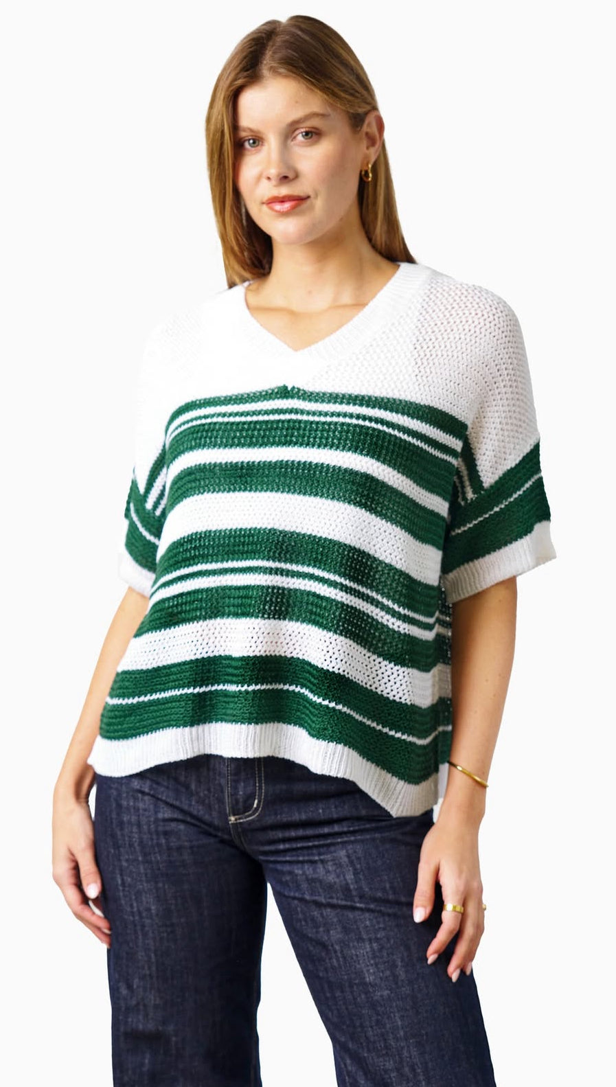 BOHO AUSTRALIA / RAYHA KNIT TOP / GREEN / BK25174202