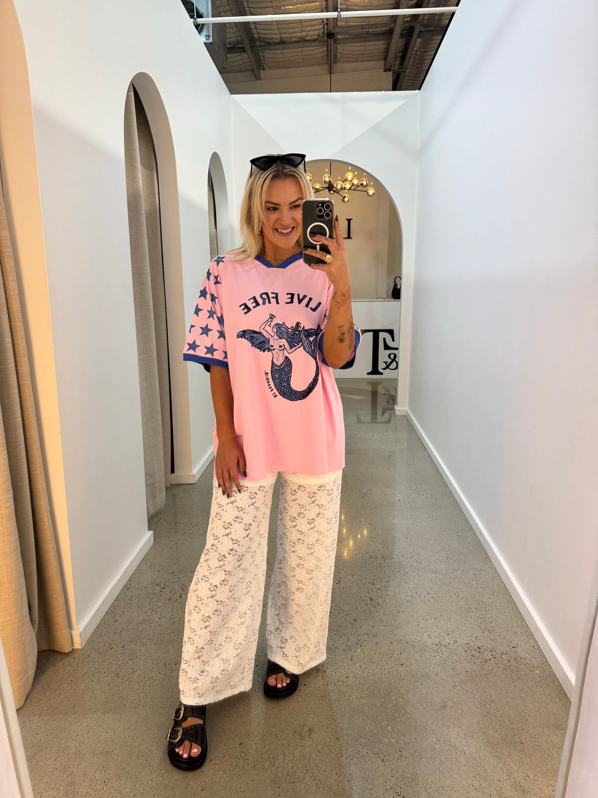 BY FRANKIE / LIVE FREE OVERSIZED TEE / 751-31