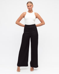WHITE CLOSET / FLIP LINEN PANT / BLACK