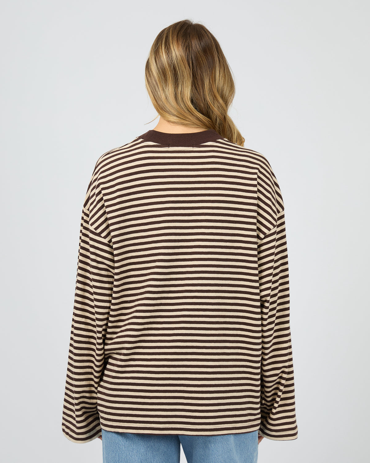 ALL ABOUT EVE / PALOMA LS STRIPE TEE / BROWN / 6479081