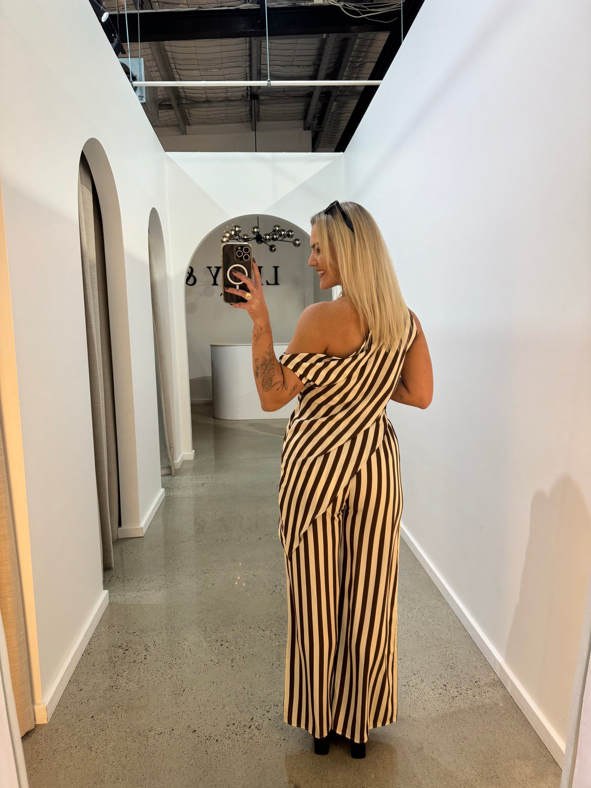 BY FRANKIE / CHOC STRIPPED PANTS  / 180-17
