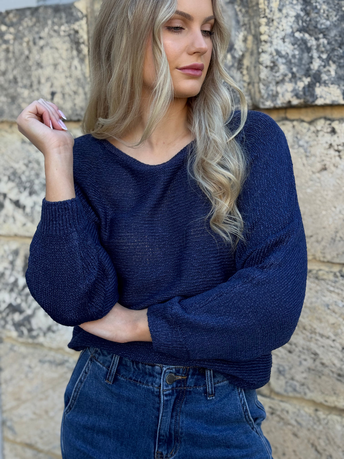 MOST / TAPE BOAT KNIT JUMPER / NAVY / PR16516