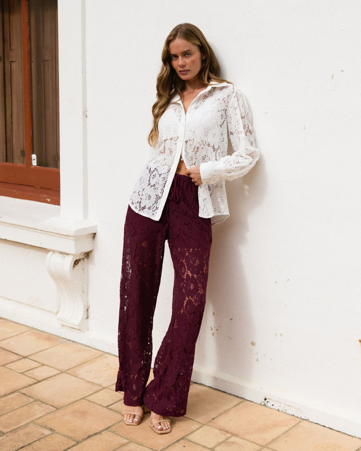 EBBY & I / ROSIE LACE SHIRT / WHITE / VV11271