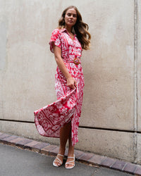 LINEN LUX / SUNDOWNER MAXI DRESS / VVNE11093