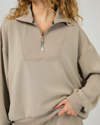 ALL ABOUT EVE ACTIVE / LUXE ACTIVE 1/4 ZIP JUMPER / 6476143.STNE