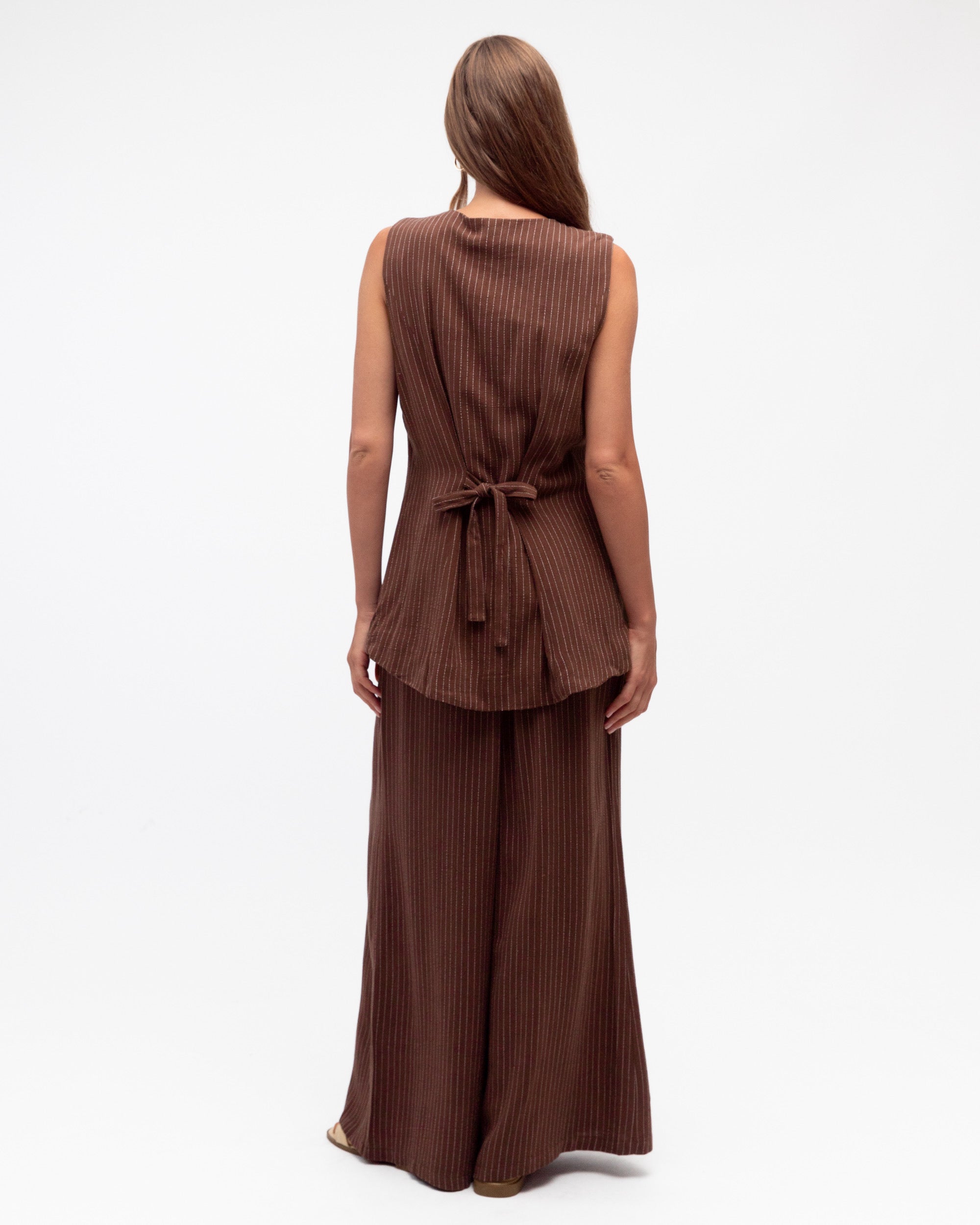 LABEL OF LOVE / STRIPPED CHOCOLATE VEST / LOL70627