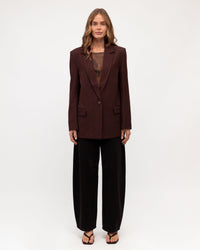 EBBY & I / OFF DUTY BLAZER / WINE / VV12089