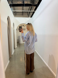 BY FRANKIE / CHOCOLATE BLUE RACER STRIPE PANT / 987-2