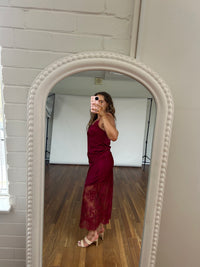 PAPER HEART / LIBERTY LACE TOP / BURGUNDY