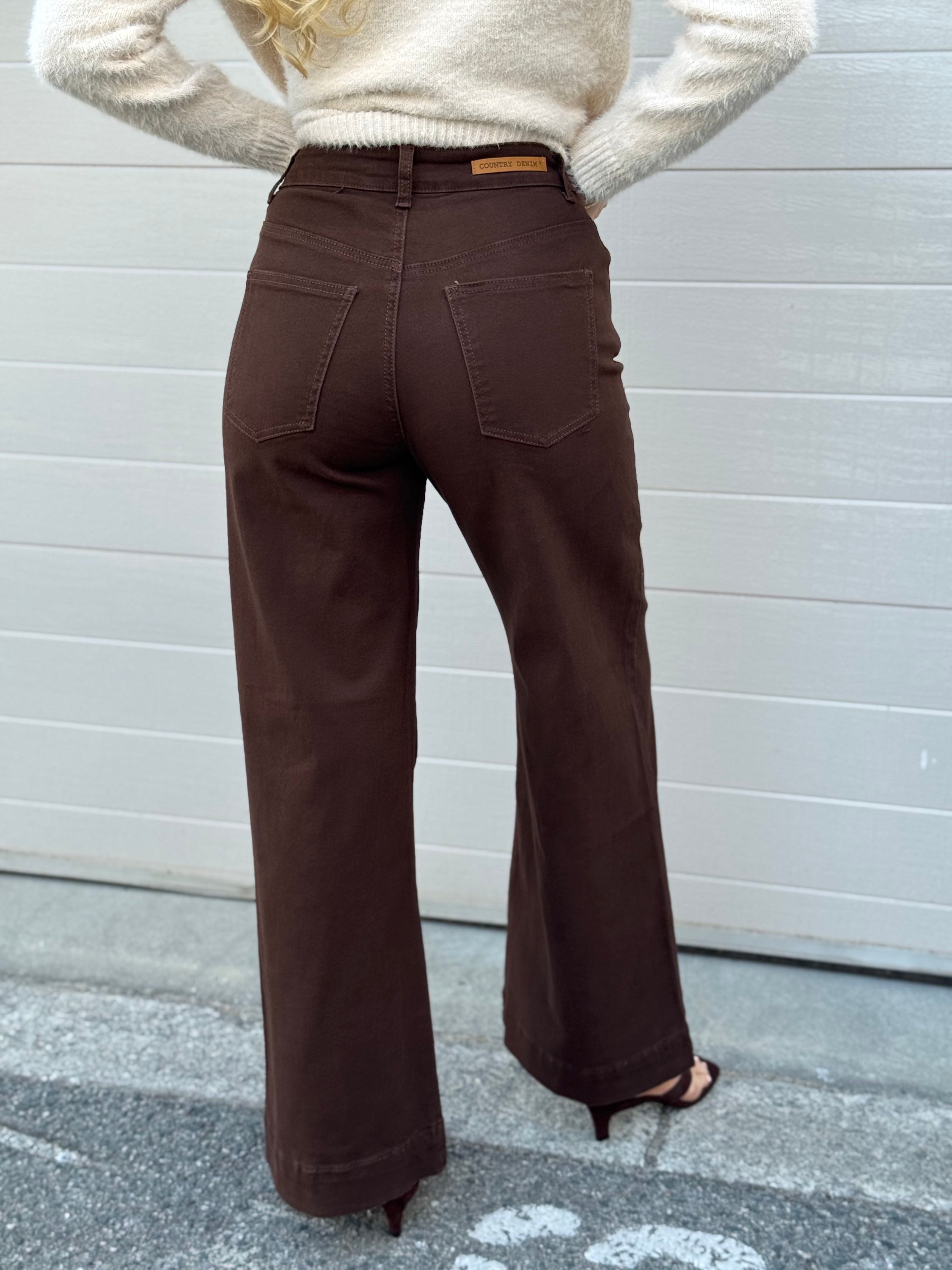 COUNTRY DENIM / HARMONY STRETCH DENIM CHOC JEAN / CGJ1778