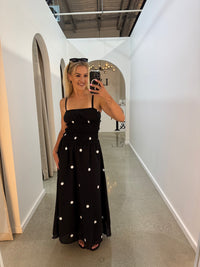 BY FRANKIE /  BLACK  POLKA MAXI DRESS / 290-1