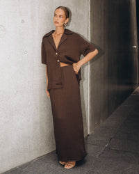 WHITE CLOSET / FRAN CHOCOLATE SKIRT / TF11535