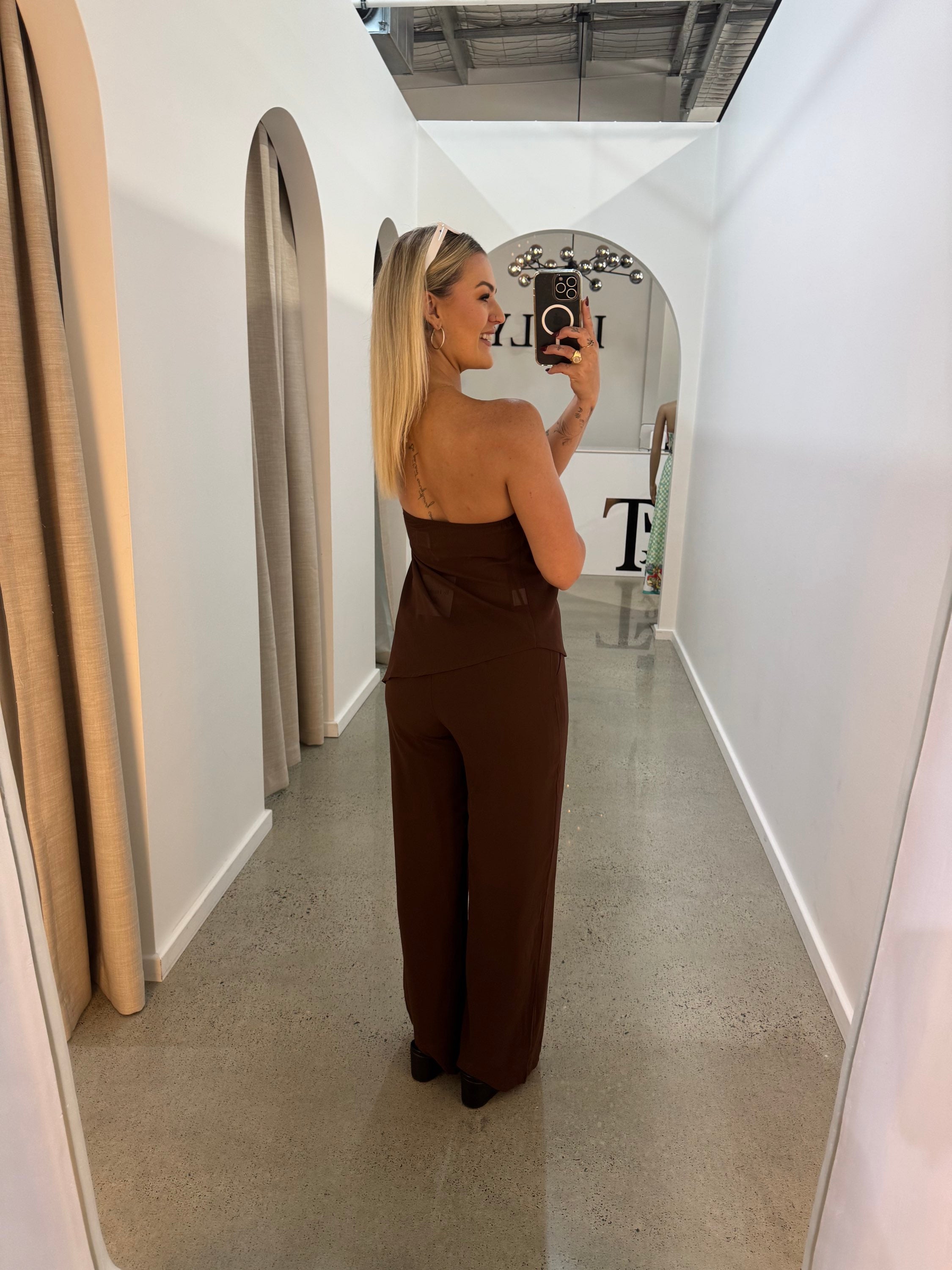 BY FRANKIE / CHOCOLATE SHEER TOP / 598-2
