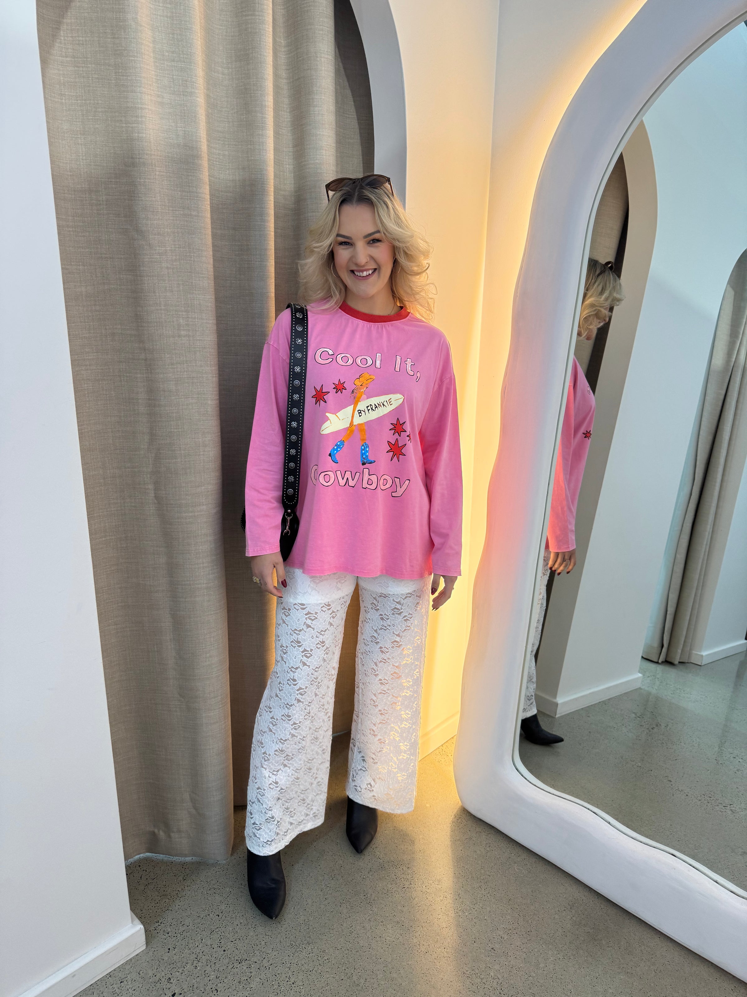 BY FRANKIE / COOL IT COWBOY LS TEE / PINK / 787-2