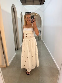 BY FRANKIE / WHITE POLKA MAXI DRESS / 290-2