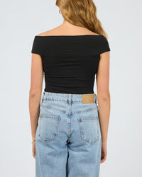 SILENT THEORY / ATLAS OFF SHOULDER TOP / BLACK / 60X5457
