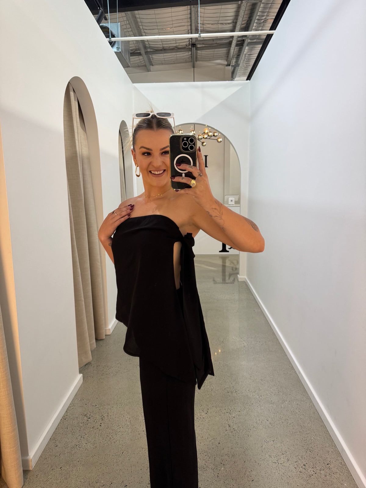 BY FRAKIE / BLACK SHEER PANT / 598-1