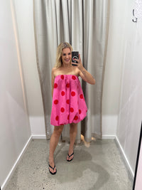 BY FRANKIE / BUBBLE DRESS PINK / 214-1