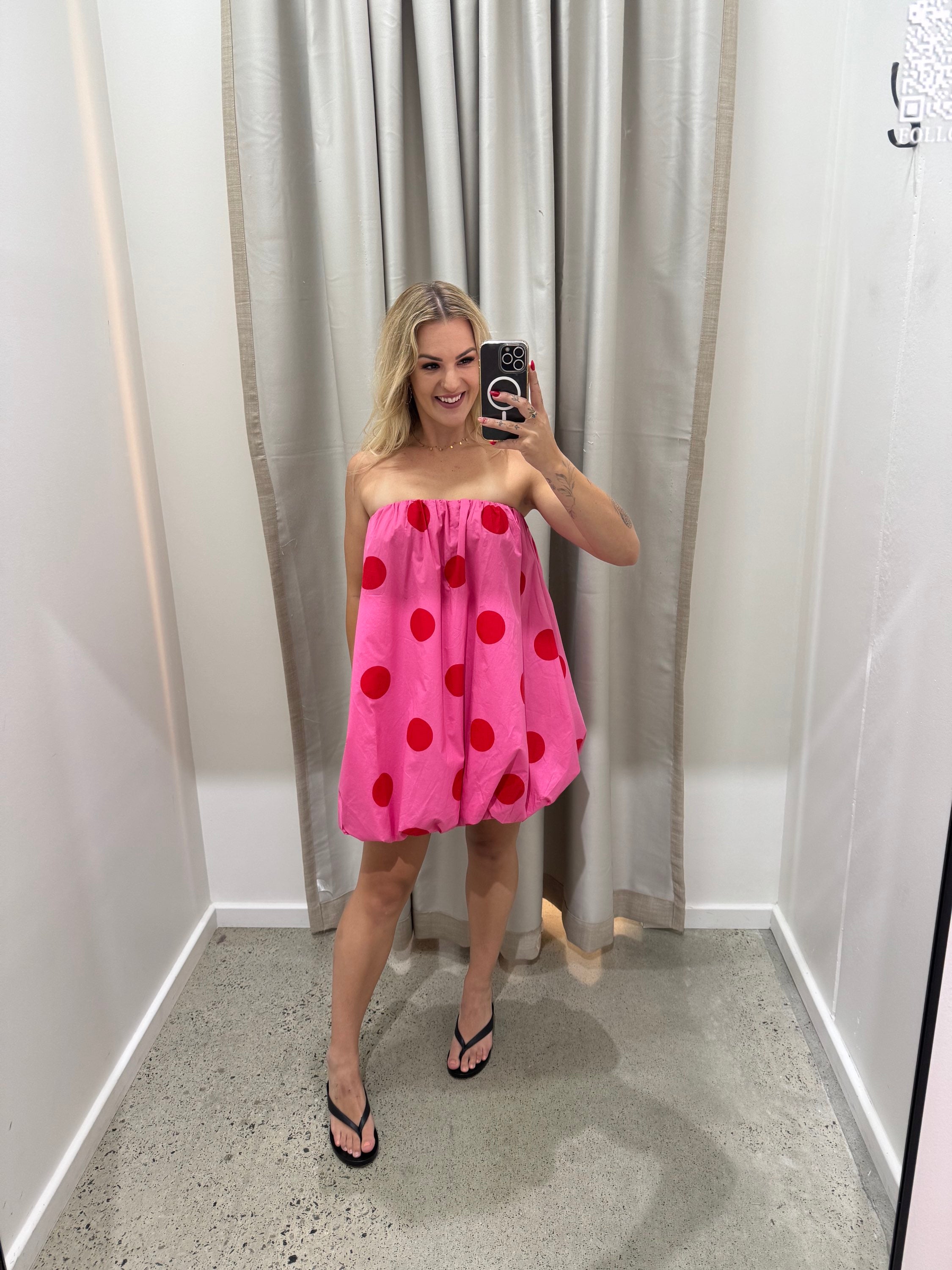 BY FRANKIE / BUBBLE DRESS PINK / 214-1