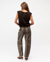 EBBY & I / LEOPARD BARREL JEANS / VV11825-1