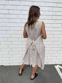 WAF ITALIAN LINEN DRESS / OATMEAL