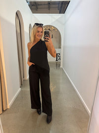 BY FRANKIE / CUPRO BLACK PANTS / 202612-1