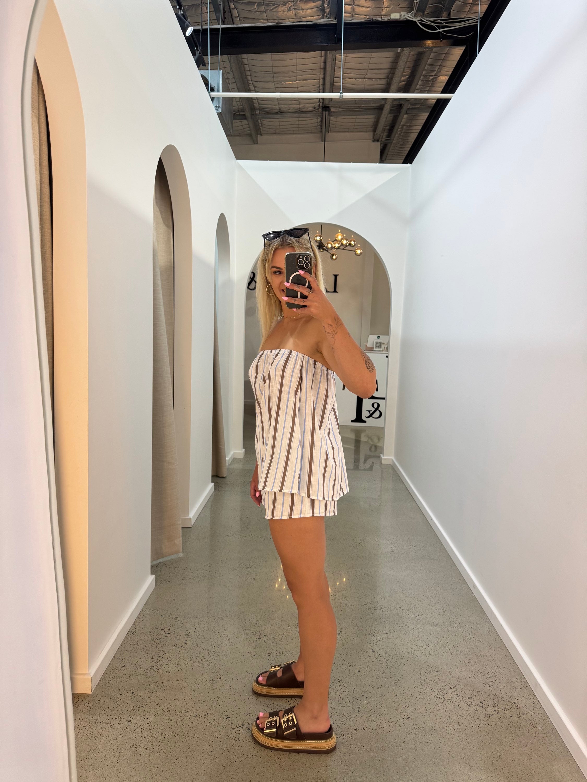BY FRANKIE / STRAPLESS STRIPE TOP / 739-6