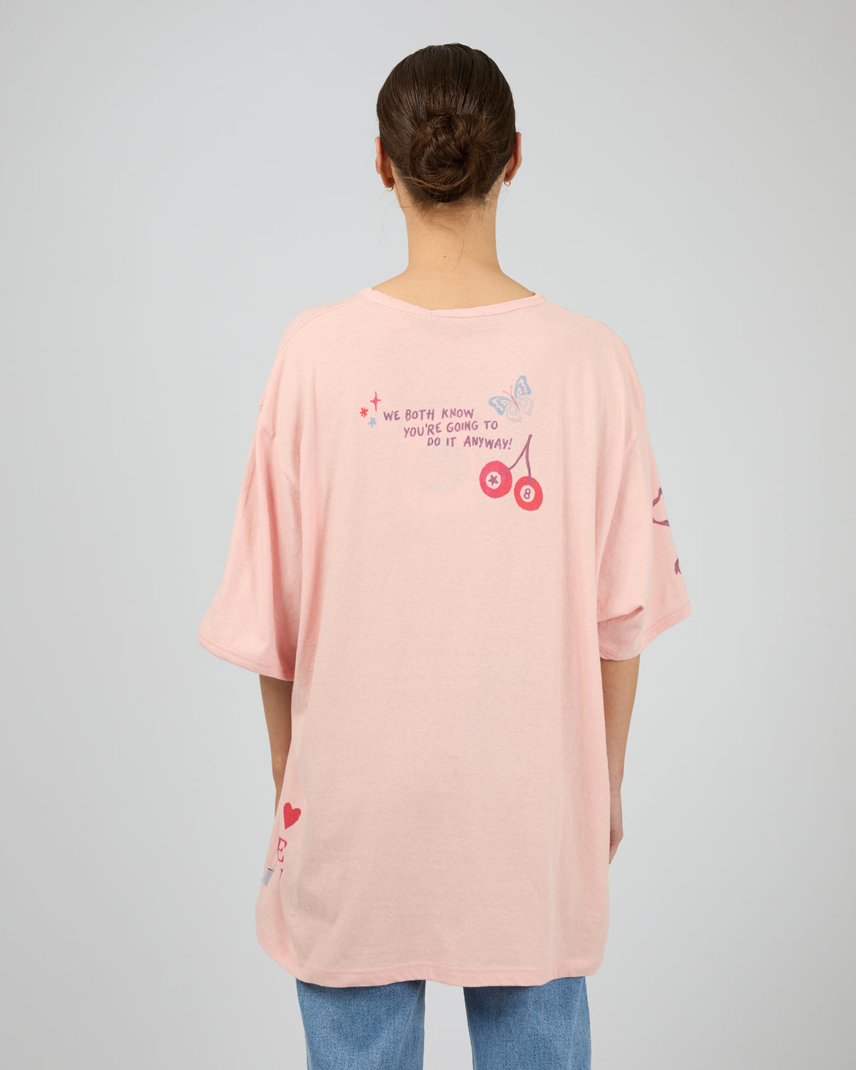 ALL ABOUT EVE / SNAKE EYES OVERSIZED TEE / PINK / 6469033