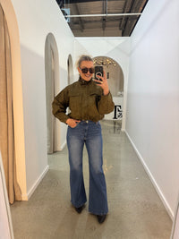 BY FRANKIE / KHAKI FAX SUEDE JACKET / 889-2