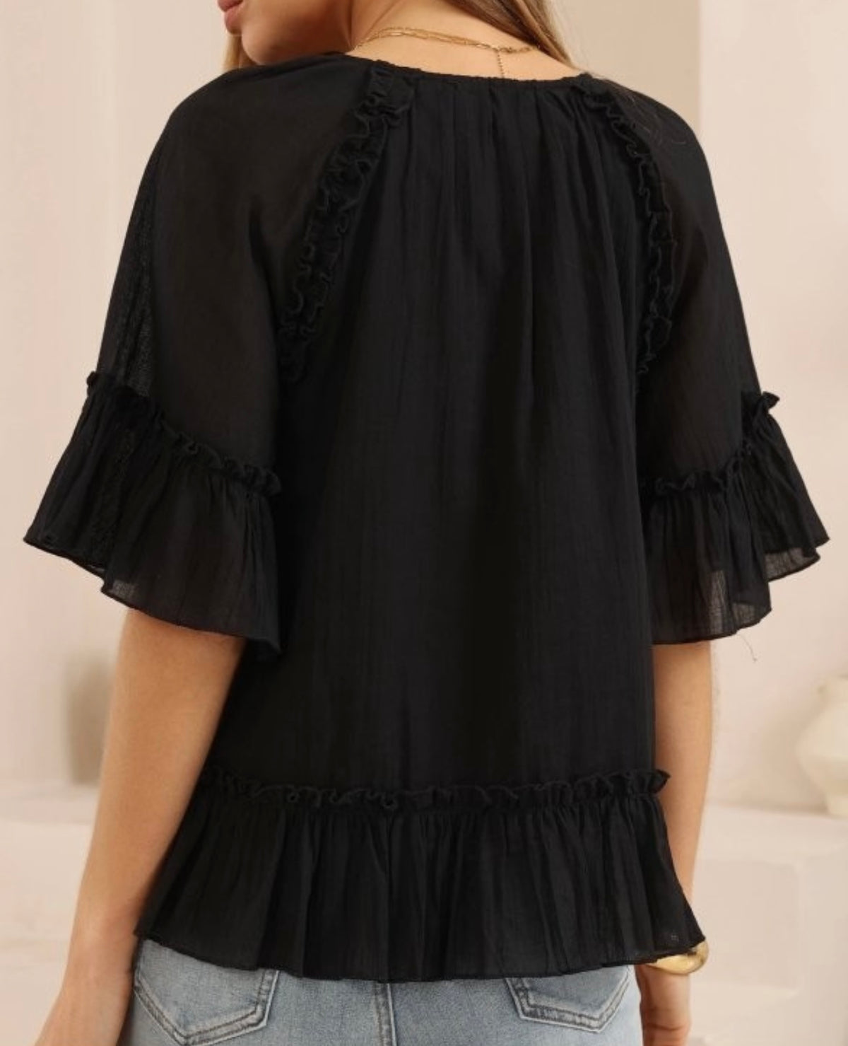 IRIS MAXI / CLEVER TOP BLACK / 2023078-2