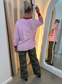 BY FRANKIE / PINK MOTO LS TEE / 789-3