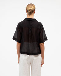 WHITE CLOSET / BLACK SHEER SHIRT / TF11530