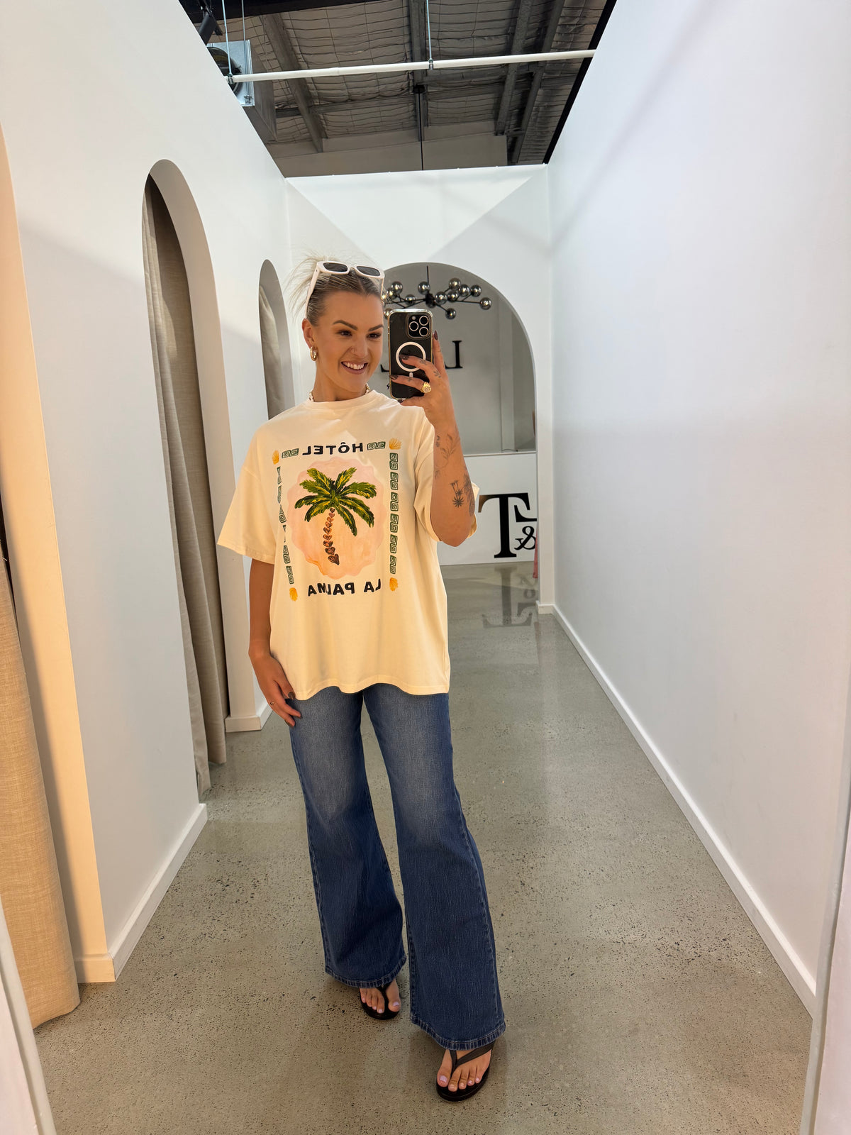 BY FRANKIE / HOTEL LA PALMA TEE / 610-34 / BEIGE