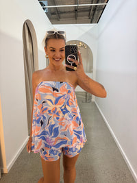 BY FRANKIE / FLORAL STRAPLESS SHORTS / 739-16