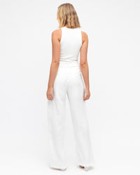 WHITE CLOSET / CASTAWAY LINEN PANTS / WHITE