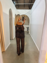 BY FRANKIE / BLACK OFF SHOULDER OVERSIZED SEQUIN TOP / 836-3