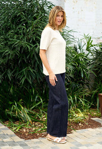 BOHO AUSTRALIA / RHODRI KNIT TOP / NATURAL/ BK26464004