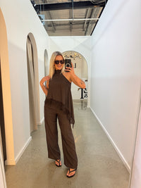 BY FRANKIE / MOCHA CUPRO PANTS  / 202613-2