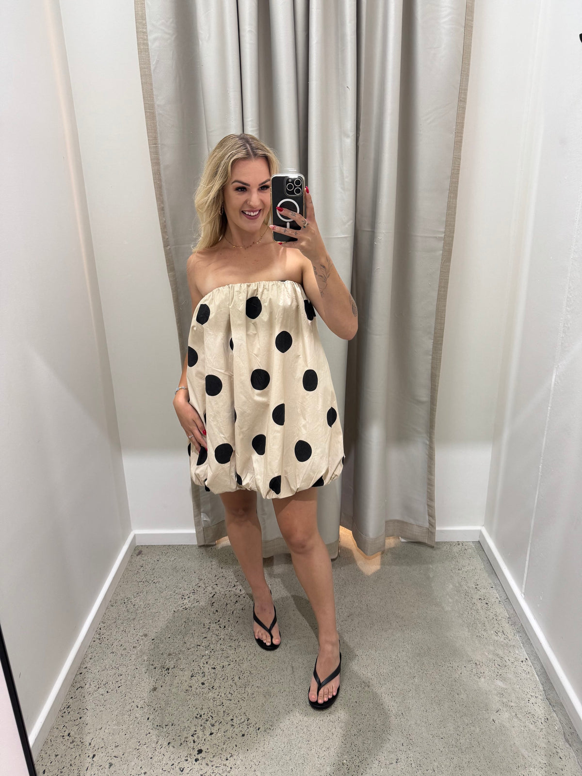 BY FRANKIE / BUBBLE DRESS BEIGE / 214-2