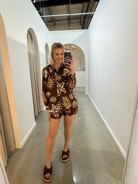 BY FRANKIE / BROWN MERMAID PALM SHORT / 724-1
