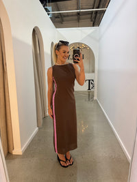 BY FRANKIE / CHOC SIDE PANEL MAXI DRESS / 875-1