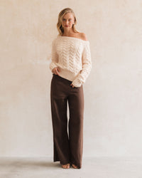 WHITE CLOSET / ELSA OFF SHOULDER KNIT / TF11624