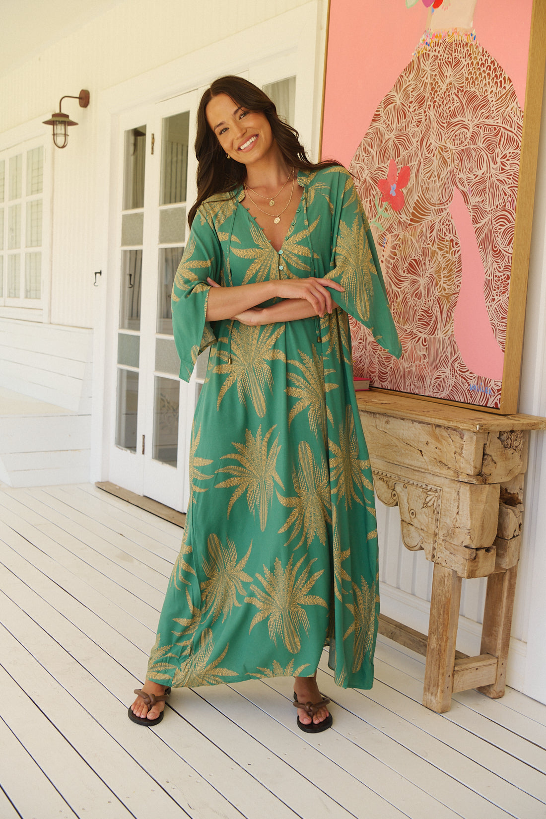 JAASE / ISLAND GREEN DRESS / JAS2108