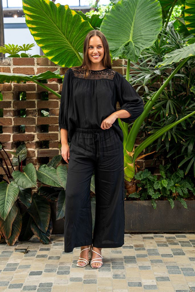 BOHO AUSTRALIA / OLIWIA PANTS / BLACK C26483315