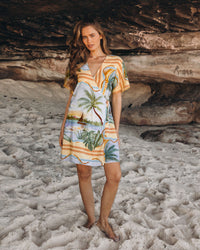 LINEN LUX / ENDLESS SUMMER WRAP DRESS / VVNE11282