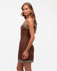 WHITE CLOSET / ATHENA MAXI DRESS / CHOCOLATE/ TFE11282-1