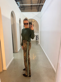 BY FRANKIE / DARK LEOPARD RACER PANTS / 526-38