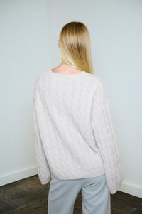 LITTLE LIES / ANNA CABLE KNIT JUMPER / CREAM / K26031902