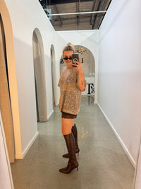 BY FRANKIE / CHOCOLATE SEQUINS TOP / 231-16